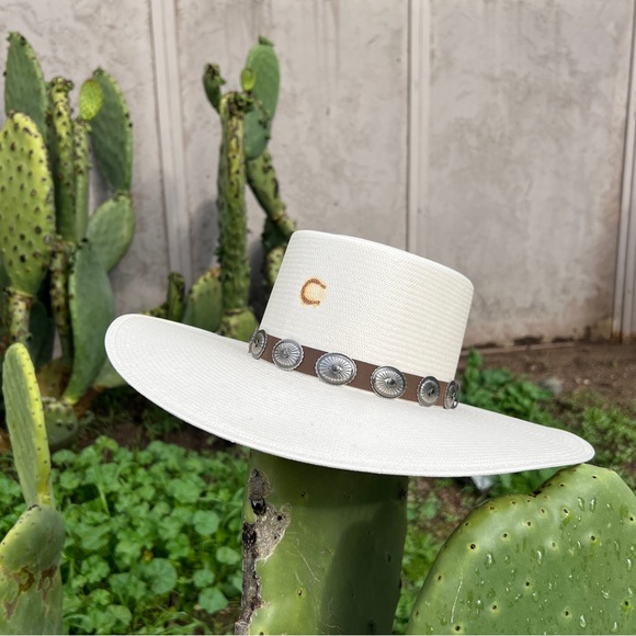 charlie 1 horse Accessories - CHARLIE 1 HORSE Sierra Desert Shantung  Concho Straw Hat